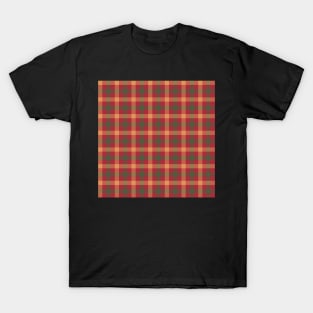 Classic Gingham in red, mustard gold and pine green T-Shirt
